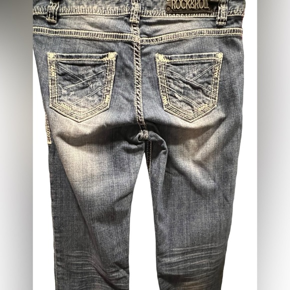Rock & Roll Cowgirl Bootcut Jeans Womens Size 30Mid Rise Stretch - Picture 3 of 12